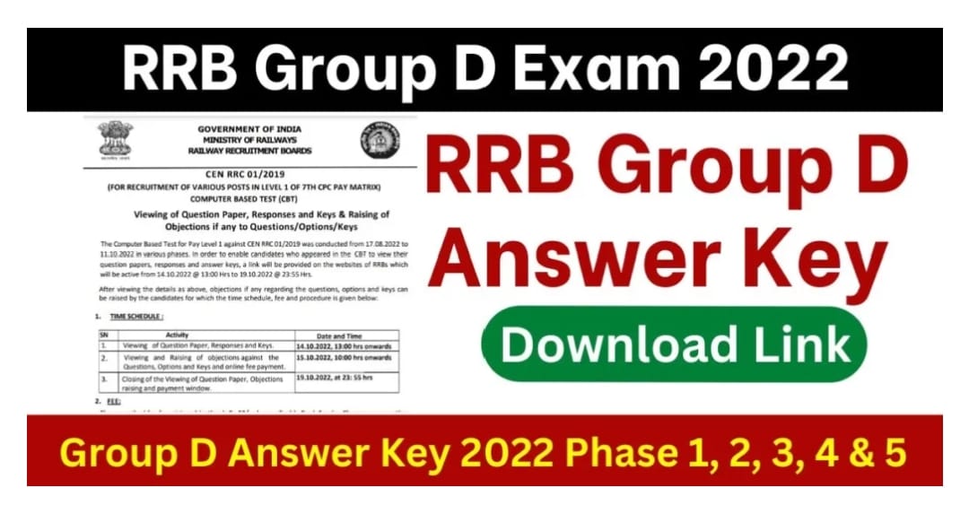 RRB Group D Answer Key 2022 