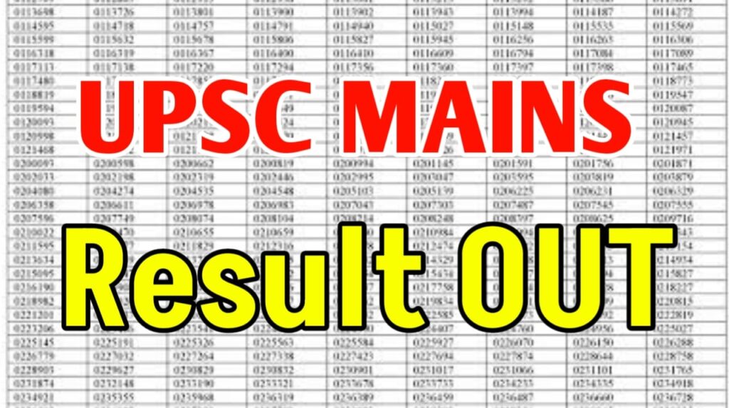 UPSC Mains Result 2022