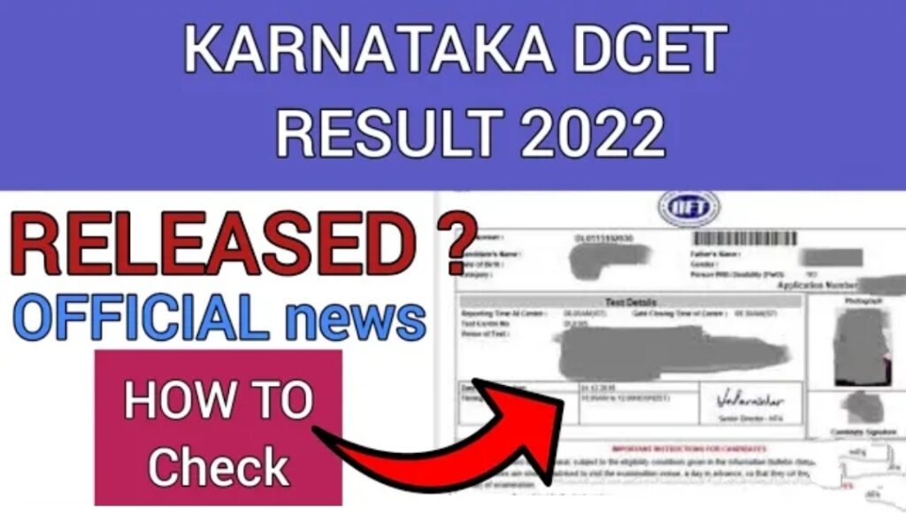 Karnataka DCET Result OUT Live Checking 2023