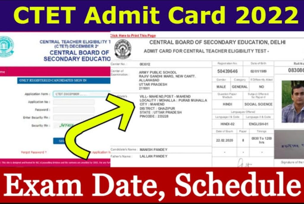 CTET Admit Card 2023 Download Link