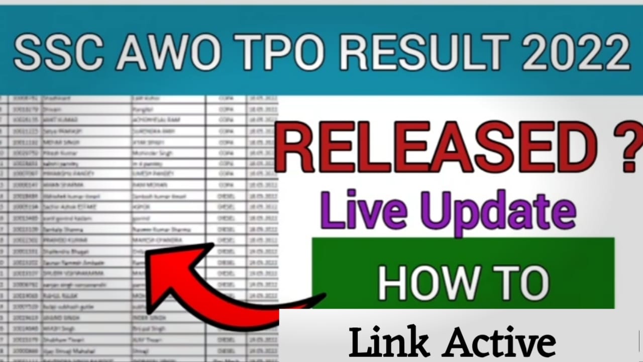 SSC AWO TPO Result OUT 2022