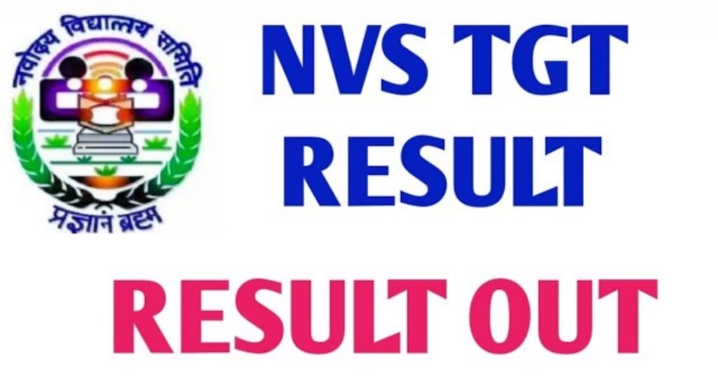 NVS Result 2023 TGT PGT Merit List, Cut off Marks Download