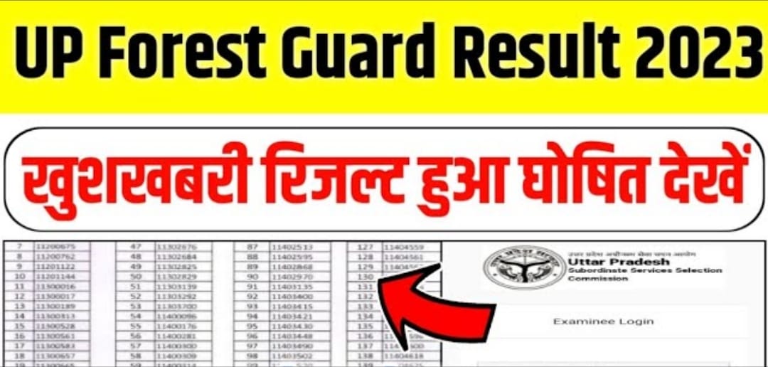 UP Forest Guard Result 2023 | उत्तर प्रदेश फारेस्ट गार्ड रिजल्ट 2023