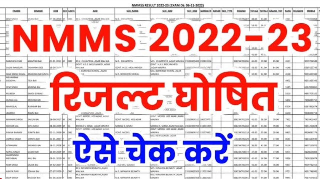 NMMS Result 2023 Direct Link