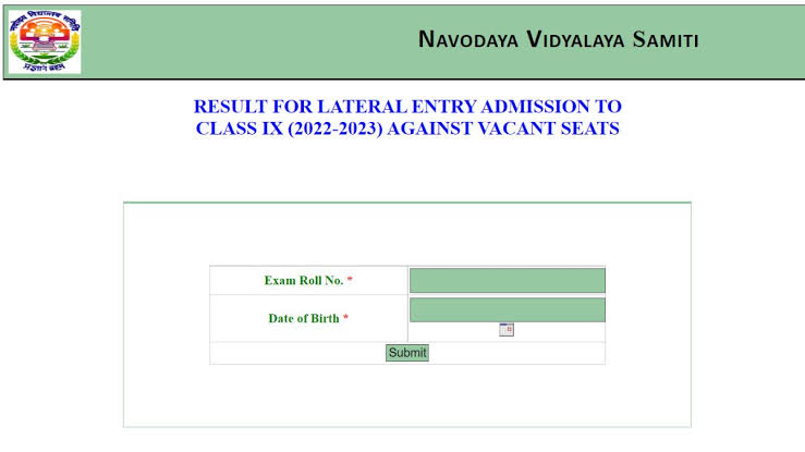 Jawahar Navodaya Vidyalaya Result List 2023, Check Result, Direct Link