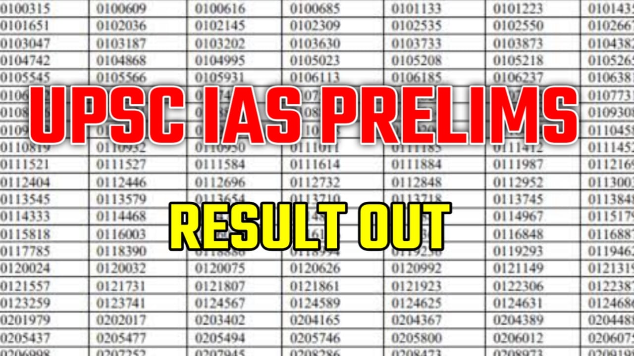 UPSC IAS Prelims Result 2023