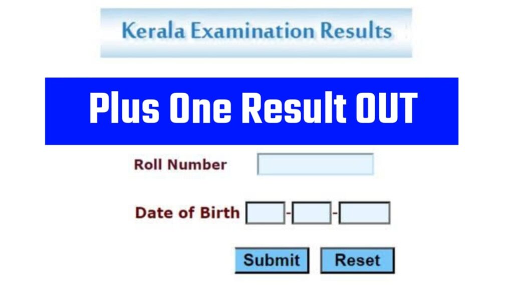 Kerala Plus One Result 2023 Link OUT