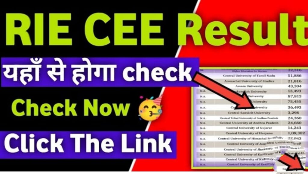 RIE CEE Result 2023 Link Active