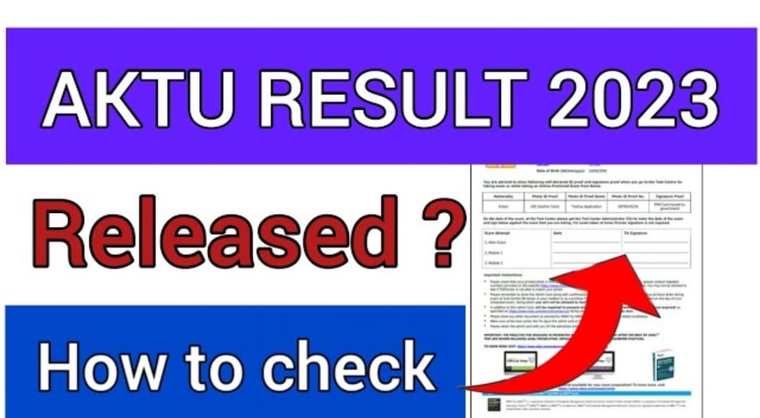 AKTU Result 2023 Download Odd Semester UPTU B.Tech MBA 1st, 3rd, 5th, 7th Sem @aktu.ac.in