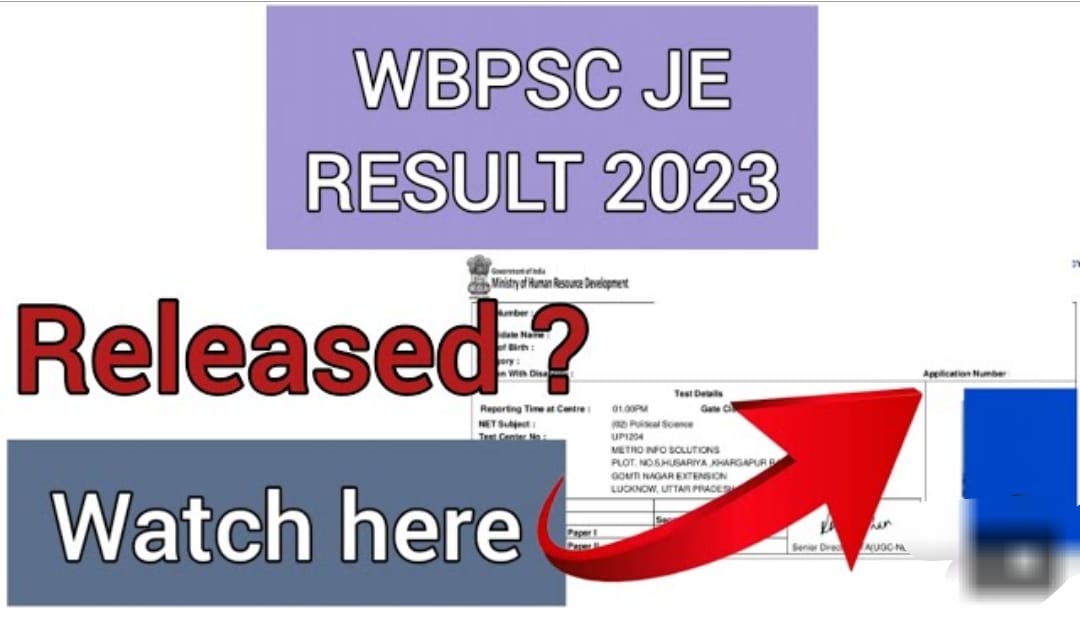 WBPSC JE Result 2023, Junior Engineer Cut Off Marks @ wbpsc.gov.in