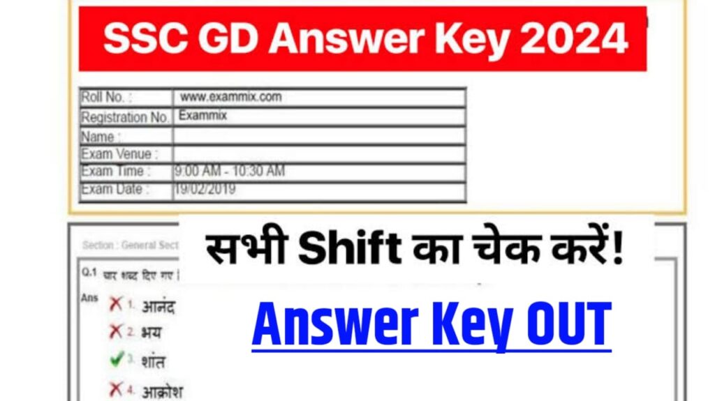 SSC GD Answer Key OUT 2024