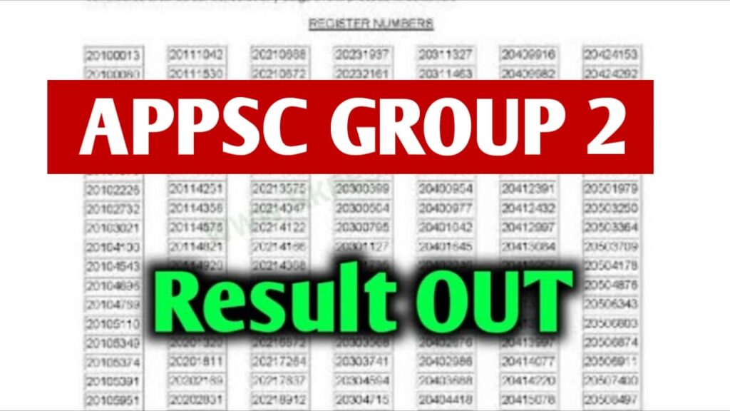APPSC Group 2 Result OUT 2024